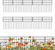 Decorative Fences,Temporary Garden Fencing - 10x Panels Decor Weather Resistant Protective for Pets Dogs Outdoor Yard Lawn Pet Area