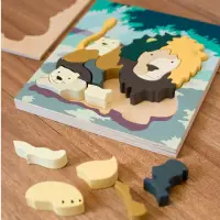 在飛比找momo購物網優惠-【eguchitoys】動物拼圖 - 獅子(木製兒童玩具 兒