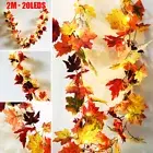 1PC Autumn LED Light Maple Leaves Garland Hanging Plants Home Decor