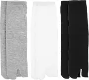 [Generic] 3 Pairs Polyester Cotton Toe Socks Big Toe Socks Non Slip Socks Low Cut Elastic Padded Socks for Men Toe Socks for Men 2 Toe Socks Men Sport