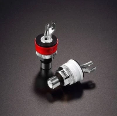 Genuine Furutech RCA connector SOCKET plug FP-901 (R) Rhodium plated 2pc boxed R