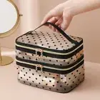 Nylon Makeup Bag Black Grey Nude Mesh Makeup Case Organizer Storage Women