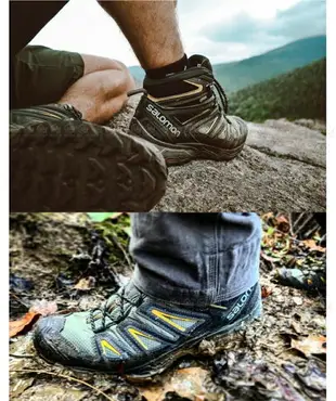 【SALOMON 索羅門 男 X ULTRA 3 GTX中筒登山鞋WIDE《灰綠/黑/硫綠》】401295/防水越野鞋