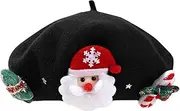 [yuksok] Christmas Beret Hat Beanie Hat Headwear Costume Hats Stylish Party Hats Lady French Beret Painter Hat for Adults Cosplay Hat