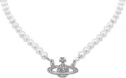 LINCMAN Pearl Necklace For Acsergery Women, Pearl Planet Necklace, Sterling Silver Pearl Necklace Gift