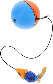 HOUDERCO Electric Interactive Cat Ball Smart Automatic Rolling Plaything for Indoor Cats Chew Resistant Design Encourages Self Entertainment with Fake Mice Feature