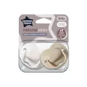Tommee Tippee Cherry Latex Soother, 0-6 months, pack of 2 soothers with 100% ...
