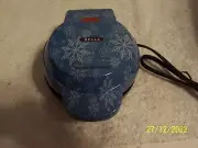 Bella Christmas Blue & White Snowflake Mini Waffle Maker New In Box