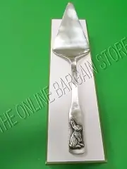 Pottery Barn Party Easter Bunny Rabbit Cake Pie Torte Silver Plated Server Knife