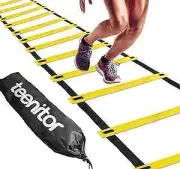 Agility Ladder Speed Ladder Training Ladder for Soccer, 13 rungs 23 ft ‎Yellow