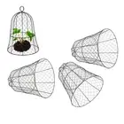 Black Garden Chicken Wire Cloche Set of 10 Thickened Plant Protectors Covers
