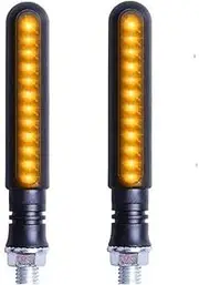 Turn Signal Indicator 2PCS Motorcycle LED Turn Signal Light Stop Signals Flowing Water Lights Tail Flasher/Running Blinker DRL Indicators Built Relay (Size : A)