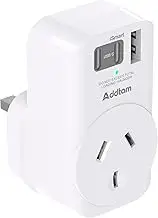 Addtam AUS to UK Ireland Plug Adapter, Type G Power Adapter with 1 Electrical Outlet and 3 USB(2 USB C), Travel Essentials Accessories for AUS to Dubai Scotland British London England Hong Kong Irish