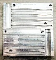 Aluminum fishing soft bait mold - 5" x 4 cavities stick bait mold