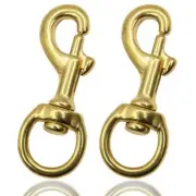 2 Pack 3.1 Inch Flagpole Snap Hooks with Swivel Eyelet Halyard Rope Attachment