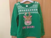 NWT Carter's Girl Reindeer Sweatshirt Pullover Green Christmas Many Sizes