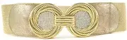 [ZYALTFDC] Women's Elastic Vintage Wide Waist Belt Gold Belts for Women Dresses Ladies Womens Belts Waistband Stretchy Cinch Belts