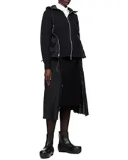 Sacai Panelled Zipped Jacket 1,2,3,4 Black