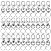 100pcs Key Chain Clip Hooks Swivel Clasps Lanyard Snap Hook Keychain Hooks For L