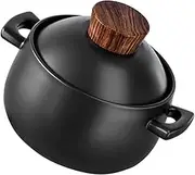 HOLIDYOYO Ceramic Casserole Pot with Handle and Lid Versatile Household Cooking Pot for Stews Soup and Rice Noodles High Temperature Ceramic Kitchen Stockpot