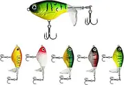 5 Pack Whopper Plopper Fishing Lures Set for Bass Plastisol Topwater Baits with Floating Tractor Propeller Box Artificial Surface Hard Lure for Freshwater Saltwater Trout Walleye Pike