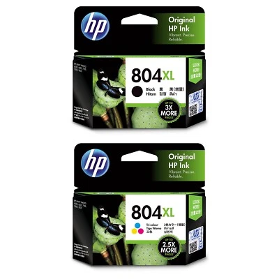 GENUINE HP 804XL Black Cyan Magenta Yellow Ink Cartridge Toner Value Pack Option