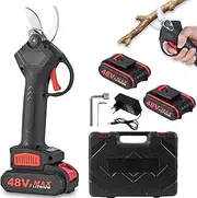 Tacsaw Power Shears, Tacsaw Sk5 Blades Tree Trimmer, Electric Pruning Shears for Gardening, Cordless Convenience, One-Hand Operation, for Gardening Tree Branch, Yard Branches (2 Battery)