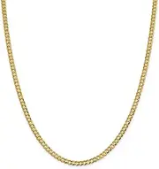 [Generic] Necklace Real 18Kt Yellow Gold Filled Solid 2mm Curb Cuban Chain 45 cm : 18 inch