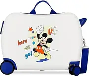 Joumma Disney Mickey & Minnie Children's Suitcase Multicoloured 50 x 38 x 20 cm Rigid 1.8 kg Combination Lock Side ABS 1.8 kg 38L Hand Luggage, Multicoloured, One Size, Children's Suitcase