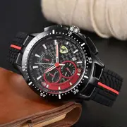 Fashion Men's sports running seconds, timing tape, business blockbuster, cool FE blockbuster, quartz full function watch --Uki khaki