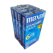 6-Maxell standard grade 6 Hour T-120 VHS Tape Video Cassette New sealed e
