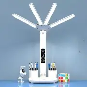 LED Desk Lamp USB Table Lamp Reading Lamp with Time Date Temperature with Pen