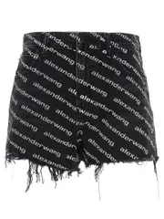 [Denim X Alexander Wang] Denim X Alexander Wang-Bite Bermuda E Short Bianco/Nero-Donna 26 White/Black