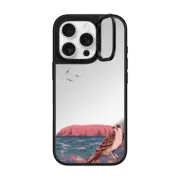 iPhone 16 Pro Mirror Ring Stand Case MagSafe Compatible Falcon at Uluru by Papio Press