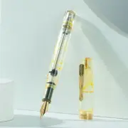 Nahvalur Original Plus Fountain Pen in Gold Ocellatus - Medium Point -NEW in Box