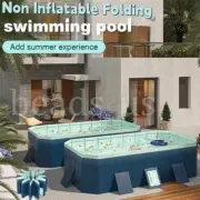 Large Foldable Swimming Pool Set Above Ground Pools Non-Inflatable Frame Pools
