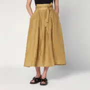 [MKDT STUDIO] Nova pleated skirt in ramie 34 FR Green