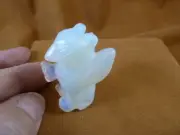 Y-GRI-561 White Opalite GRIFFIN gryphon gemstone figurine statue Eagle Lion