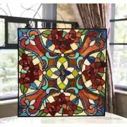Victorian Tiffany Style Stained Glass Hanging Window Panel Suncatcher