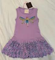 NWT Lemon Loves Lime Lavender Glory Pixie Dress Size 6/12 Months