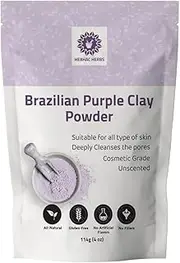 Brazilian Purple Clay Powder | Facial Cleansing mask | Used to make Masks, Scrubs, Creams, Soaps and Body Wash, for Anti-Ageing & Skin firming.