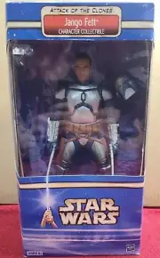 Jango Fett Star Wars 12" Character Collectible Figure Hasbro 2002 NEW SEALED