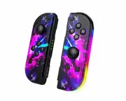 Compatible with Nin-tendo Switch Controller, Replacement Switch Controllers for Switch/Lite/OLED, Support Dual Vibration/6-Axis Gyro/Wake-up, Purple