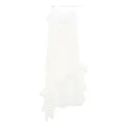 [Alessandra Rich] Alessandra Rich Draped Lace Mini Dress 40 IT WHITE