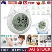 Digital Shower Clock Waterproof Bathroom Clock Large LCD Display Countdown Timer
