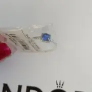 Pandora Blue Square Sparkle Halo Ring 198863c02 size 56