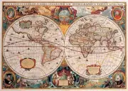 Peter Pauper Press - Old World Map Jigsaw Puzzle (1000 Pieces)