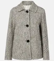 ['S Max Mara] 'S Max Mara Wool and cotton-blend jacket UK 12 multicoloured