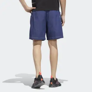 【adidas 愛迪達】運動褲 短褲 男褲 慢跑 休閒 藍 WW WOVEN SHORT(HM8003)