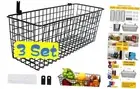 3 Set []Hanging Wall Wire Baskets, Farmhouse Food Storage Kitchen Extra Large